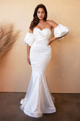 Satin Sadie Gown White